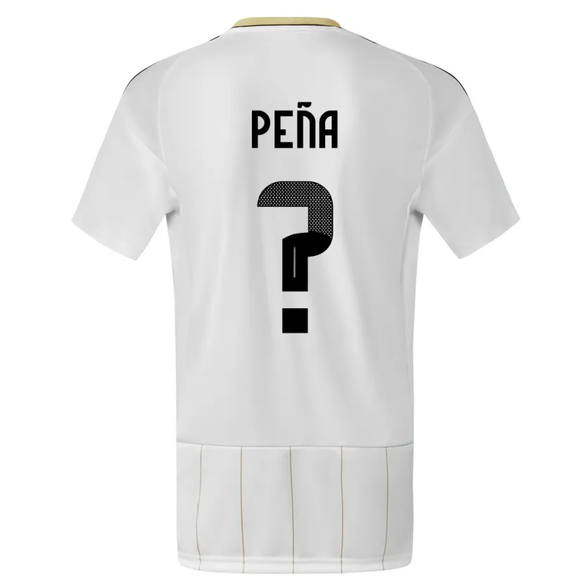 Danxen Donna Maglia Costa Rica Randy Pena #0 Bianco Kit Gara Away 24-26 Maglietta