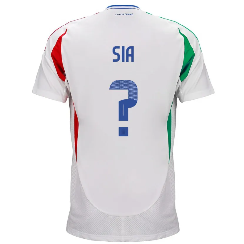 Danxen Donna Maglia Italia Diego Sia #0 Bianco Kit Gara Away 24-26 Maglietta
