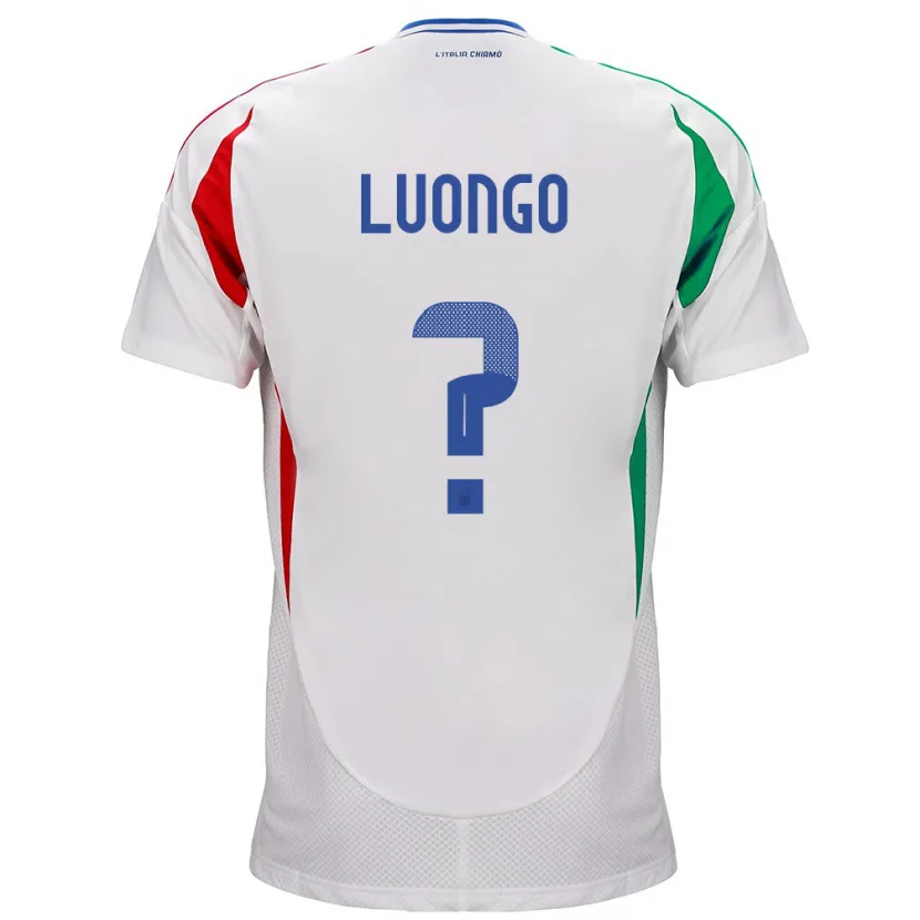 Danxen Donna Maglia Italia Andrea Luongo #0 Bianco Kit Gara Away 24-26 Maglietta