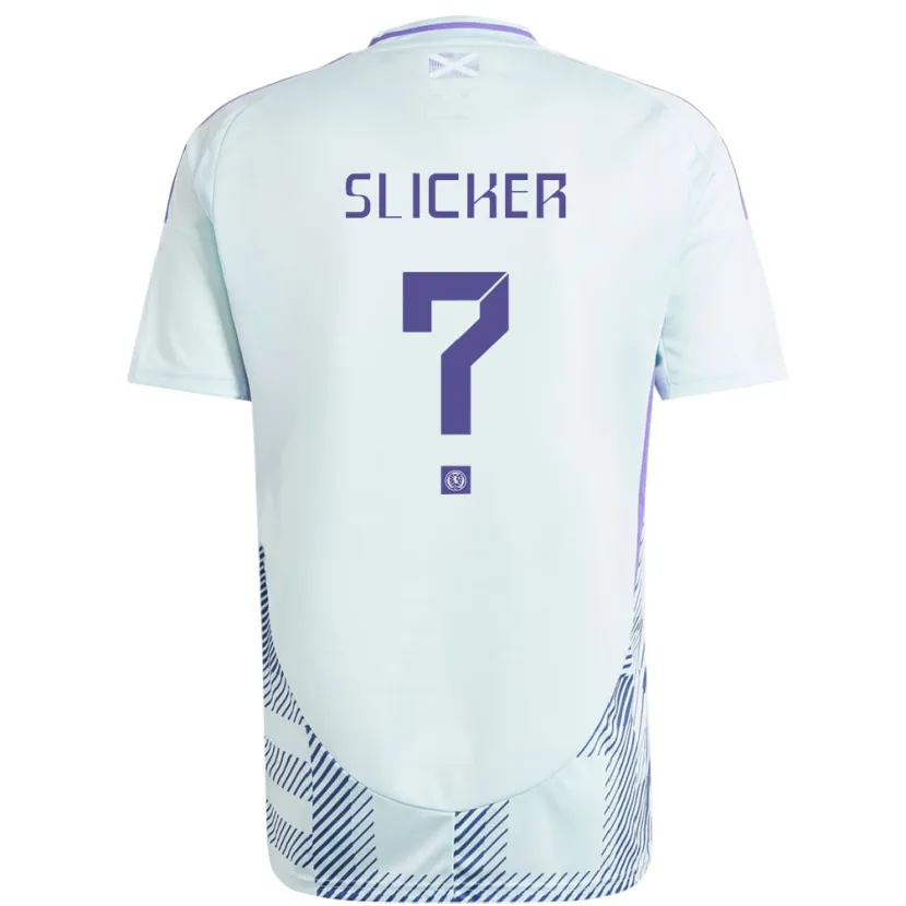 Danxen Donna Maglia Scotland Cieran Slicker #0 Blu Menta Chiaro Kit Gara Away 24-26 Maglietta
