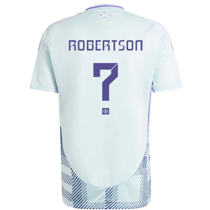 Danxen Donna Maglia Scotland Finlay Robertson #0 Blu Menta Chiaro Kit Gara Away 24-26 Maglietta