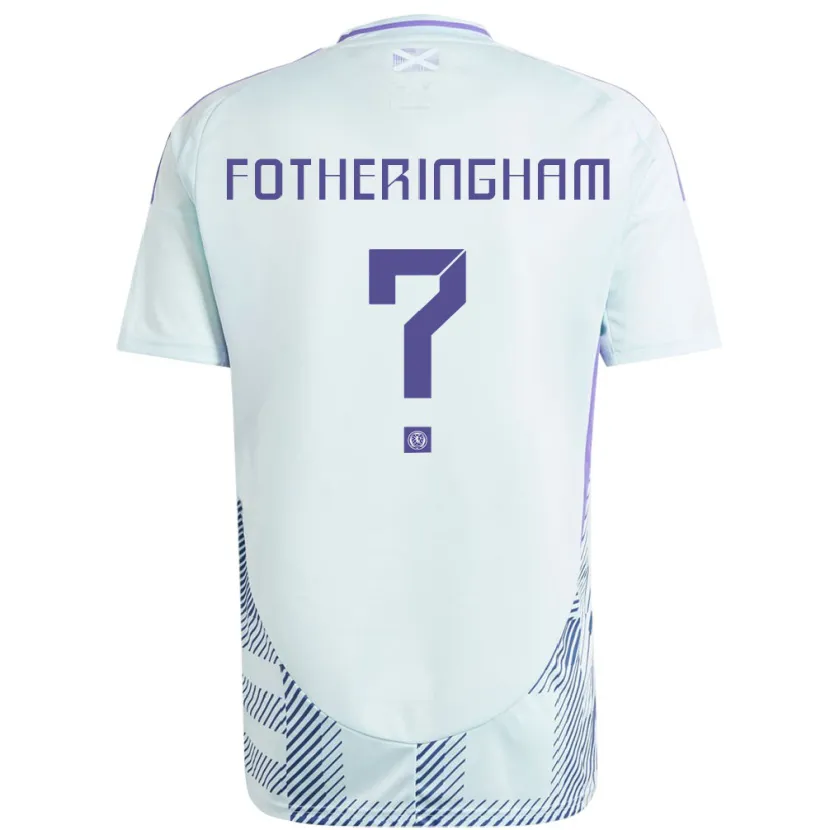 Danxen Donna Maglia Scotland Kai Fotheringham #0 Blu Menta Chiaro Kit Gara Away 24-26 Maglietta