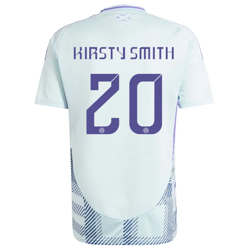 Danxen Donna Maglia Scotland Kirsty Smith #20 Blu Menta Chiaro Kit Gara Away 24-26 Maglietta