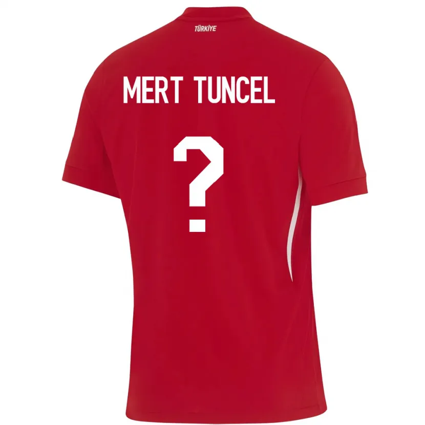 Danxen Donna Maglia Turchia Hasan Mert Tuncel #0 Rosso Kit Gara Away 24-26 Maglietta