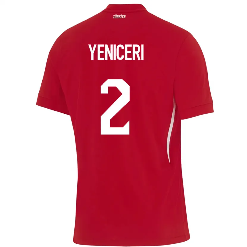 Danxen Donna Maglia Turchia Berna Yeniçeri #2 Rosso Kit Gara Away 24-26 Maglietta
