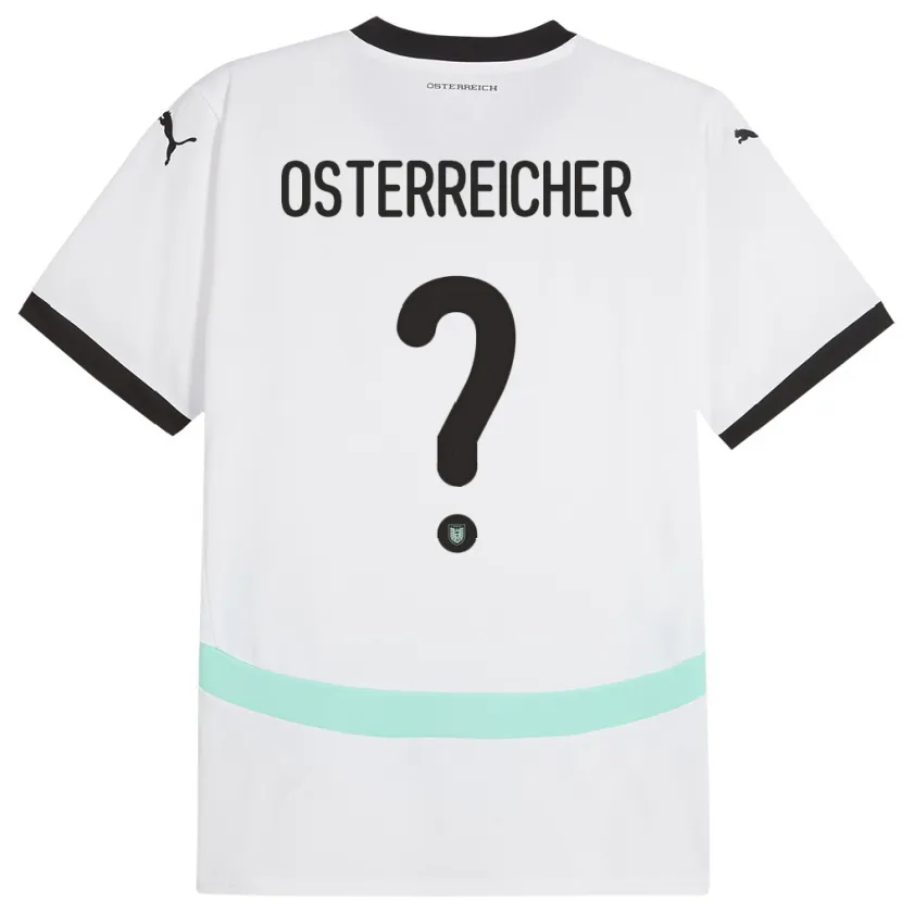 Danxen Donna Maglia Austria Marijan Österreicher #0 Bianco Kit Gara Away 24-26 Maglietta