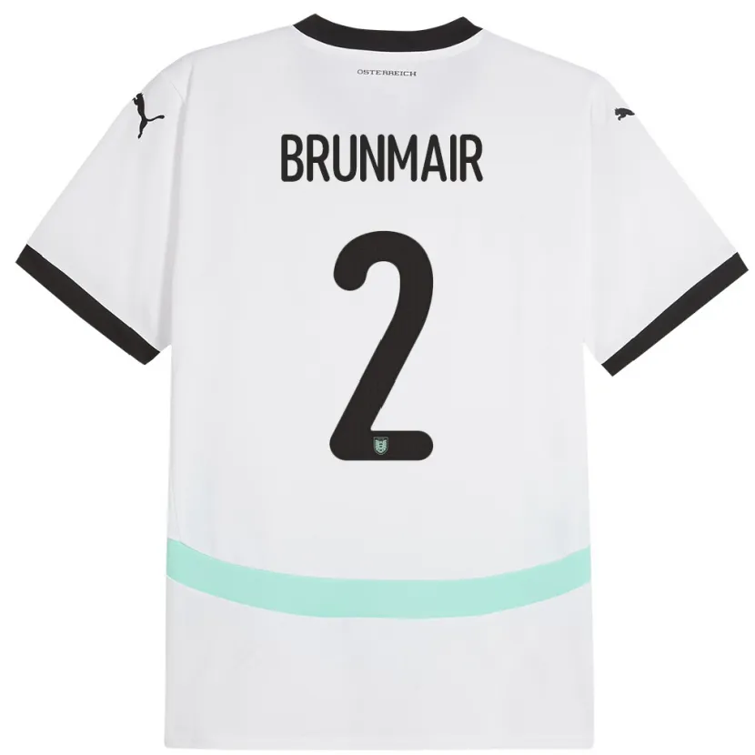 Danxen Donna Maglia Austria Livia Brunmair #2 Bianco Kit Gara Away 24-26 Maglietta