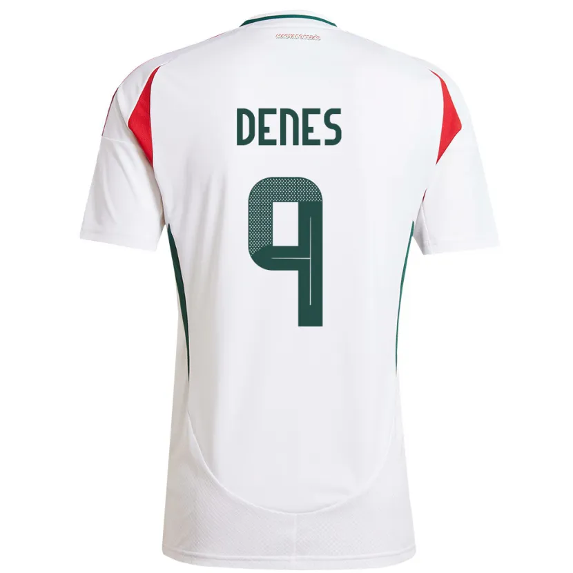 Danxen Donna Maglia Ungheria Csanád-Vilmos Dénes #9 Bianco Kit Gara Away 24-26 Maglietta