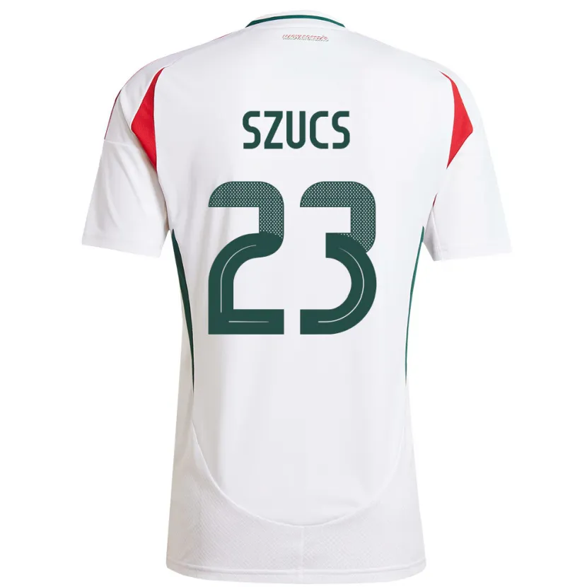 Danxen Donna Maglia Ungheria Tamás Szűcs #23 Bianco Kit Gara Away 24-26 Maglietta