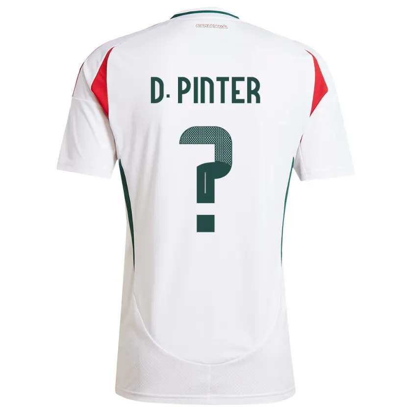 Danxen Donna Maglia Ungheria Daniel Pinter #0 Bianco Kit Gara Away 24-26 Maglietta