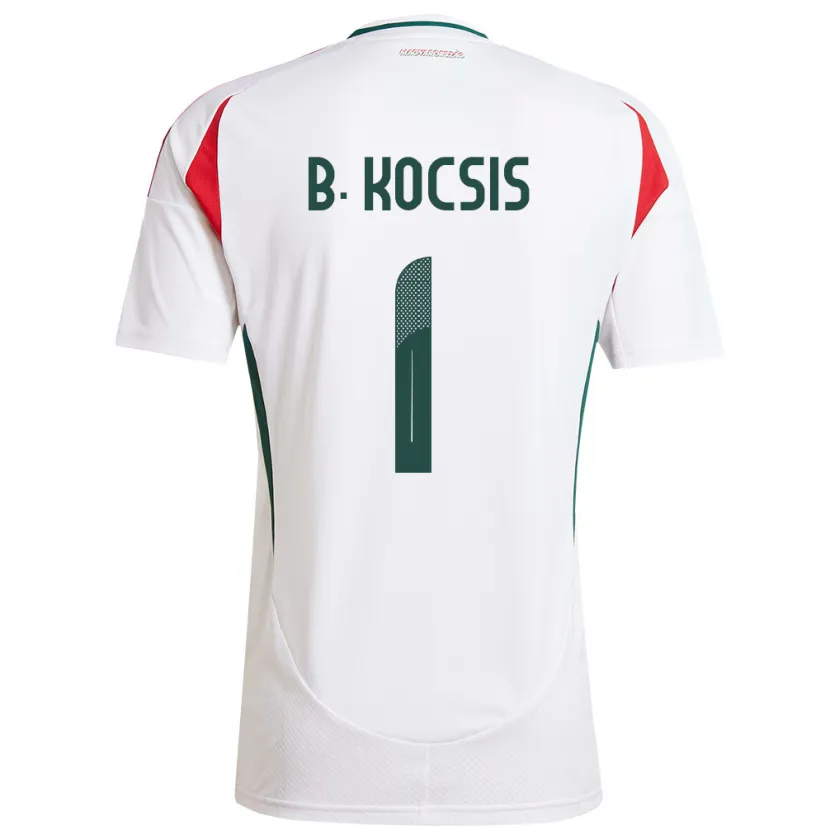 Danxen Donna Maglia Ungheria Botond Kocsis #1 Bianco Kit Gara Away 24-26 Maglietta