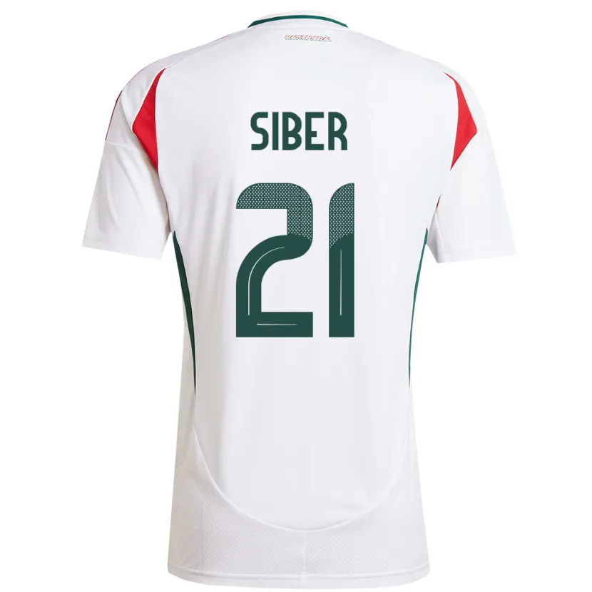 Danxen Donna Maglia Ungheria Glória Siber #21 Bianco Kit Gara Away 24-26 Maglietta