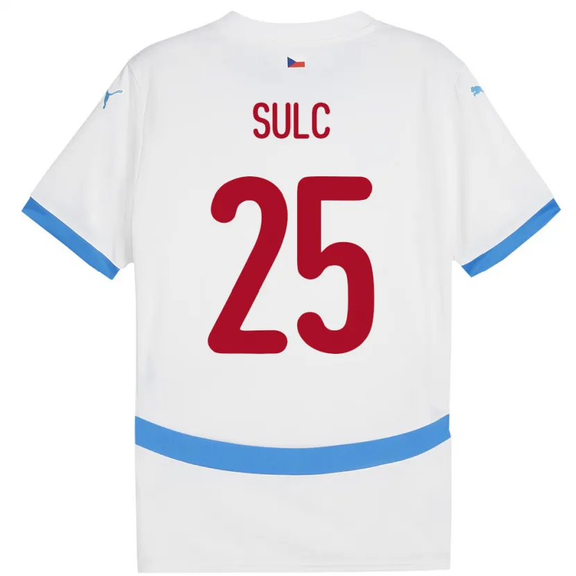 Danxen Donna Maglia Cechia Pavel Sulc #25 Bianco Kit Gara Away 24-26 Maglietta