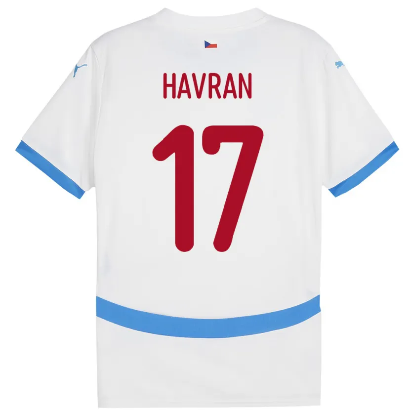 Danxen Donna Maglia Cechia Marek Havran #17 Bianco Kit Gara Away 24-26 Maglietta