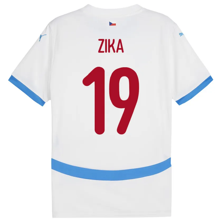 Danxen Donna Maglia Cechia Petr Zika #19 Bianco Kit Gara Away 24-26 Maglietta