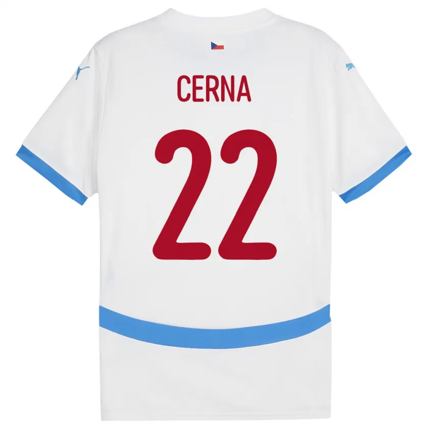 Danxen Donna Maglia Cechia Franny Černá #22 Bianco Kit Gara Away 24-26 Maglietta