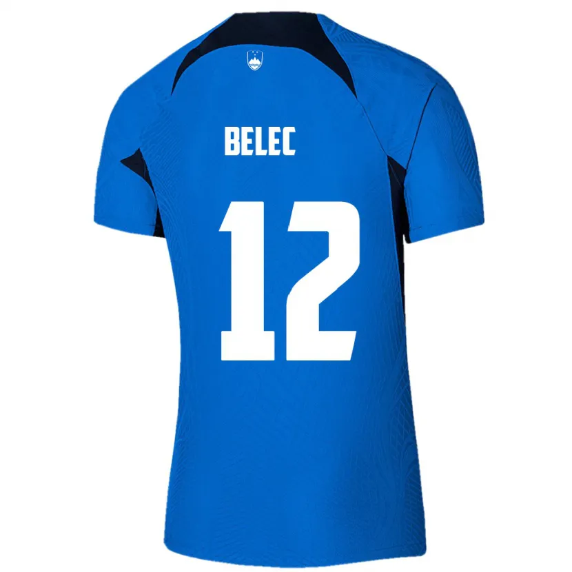 Danxen Donna Maglia Slovenia Vid Belec #12 Blu Kit Gara Away 24-26 Maglietta