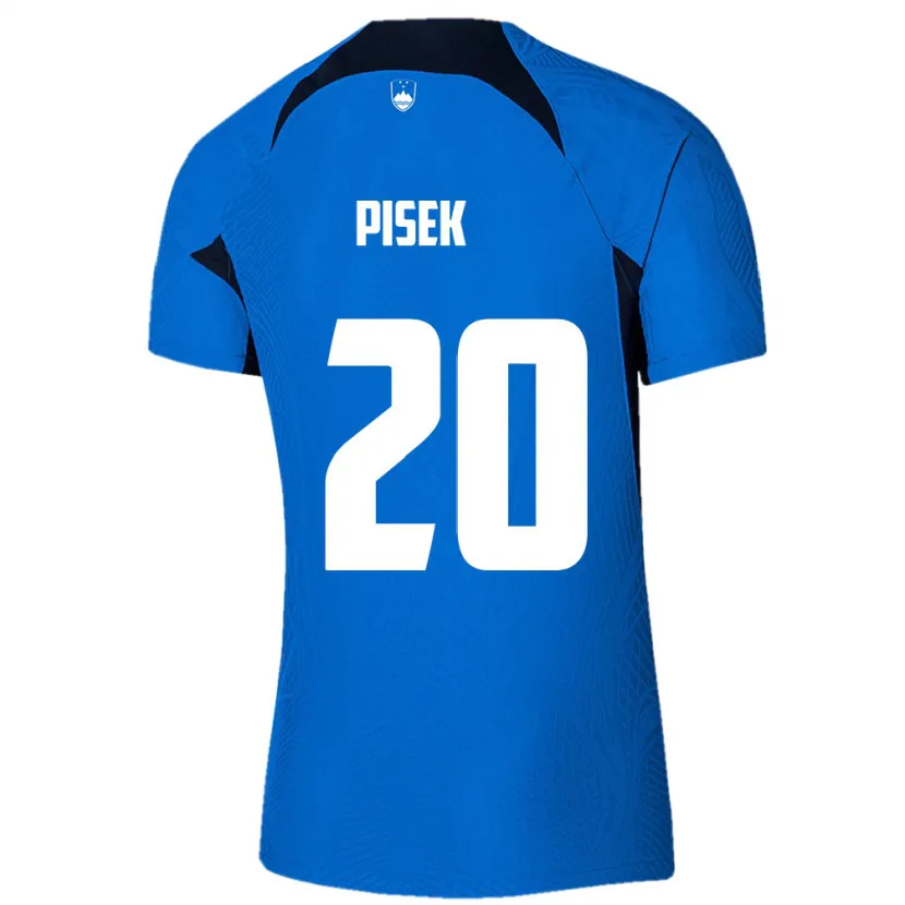 Danxen Donna Maglia Slovenia Jost Pisek #20 Blu Kit Gara Away 24-26 Maglietta
