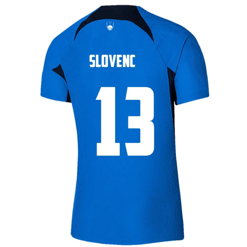 Danxen Donna Maglia Slovenia Nejc Slovenc #13 Blu Kit Gara Away 24-26 Maglietta