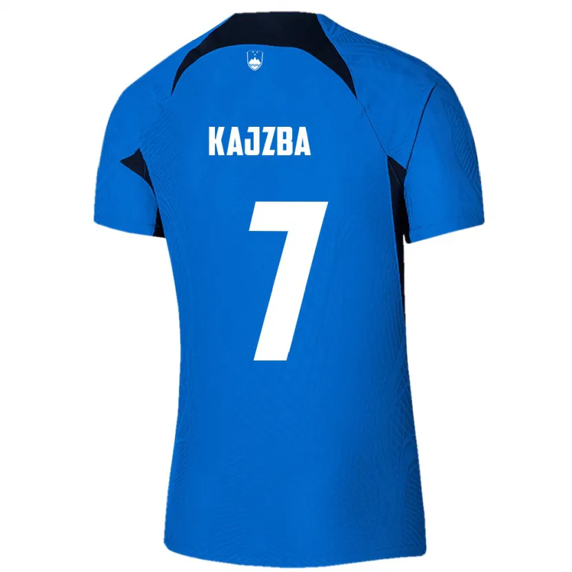Danxen Donna Maglia Slovenia Nina Kajzba #7 Blu Kit Gara Away 24-26 Maglietta