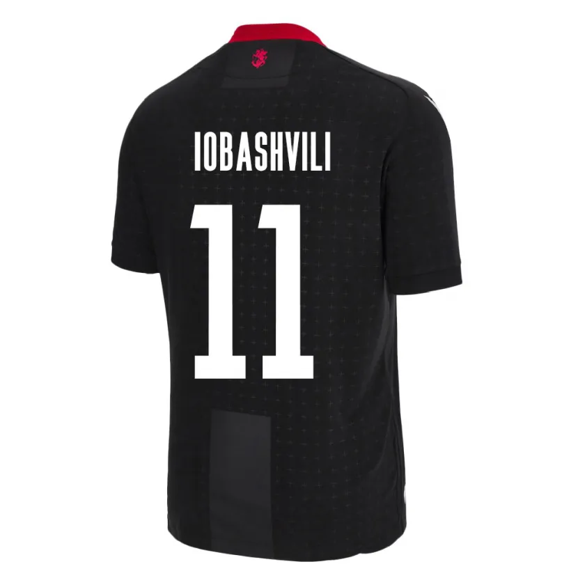 Danxen Donna Maglia Georgia Jaduli Iobashvili #11 Nero Kit Gara Away 24-26 Maglietta