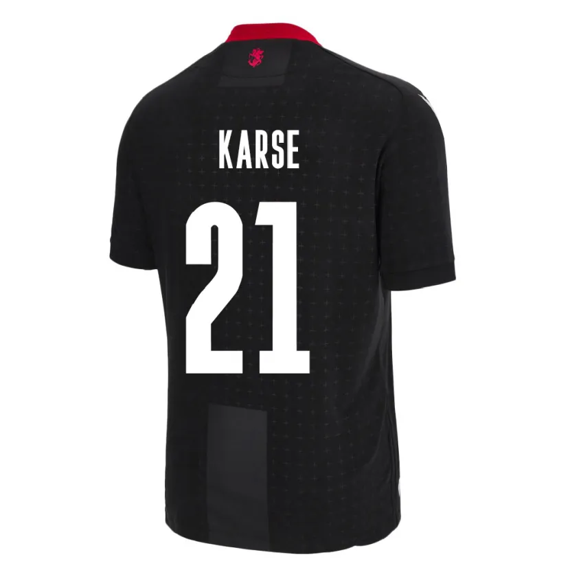 Danxen Donna Maglia Georgia Karse #21 Nero Kit Gara Away 24-26 Maglietta