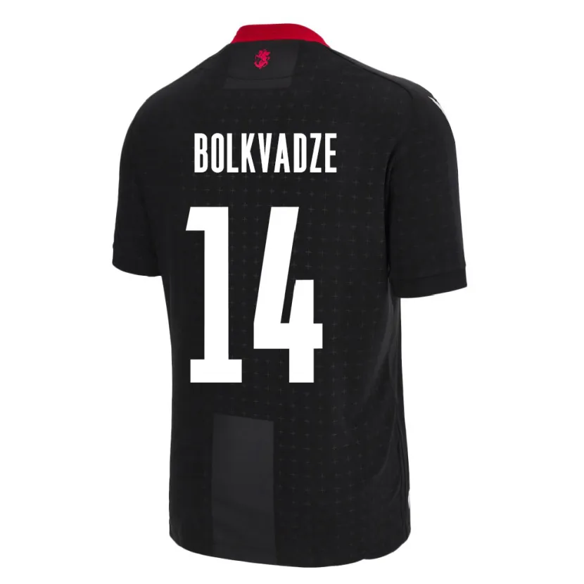 Danxen Donna Maglia Georgia Anastasia Bolkvadze #14 Nero Kit Gara Away 24-26 Maglietta