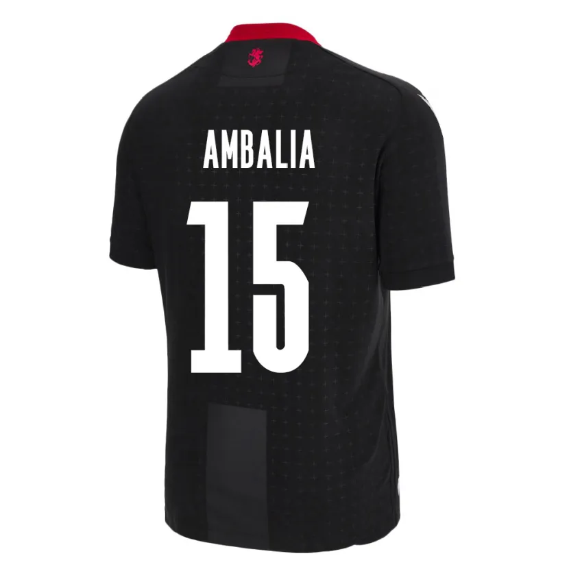 Danxen Donna Maglia Georgia Tinatin Ambalia #15 Nero Kit Gara Away 24-26 Maglietta