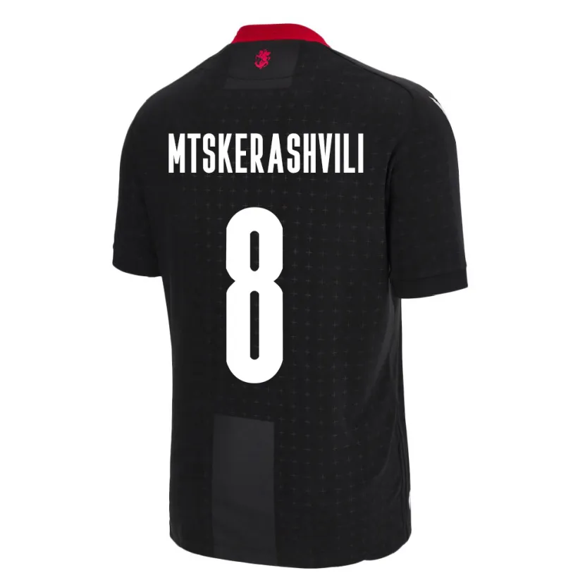 Danxen Donna Maglia Georgia Lizi Mtskerashvili #8 Nero Kit Gara Away 24-26 Maglietta