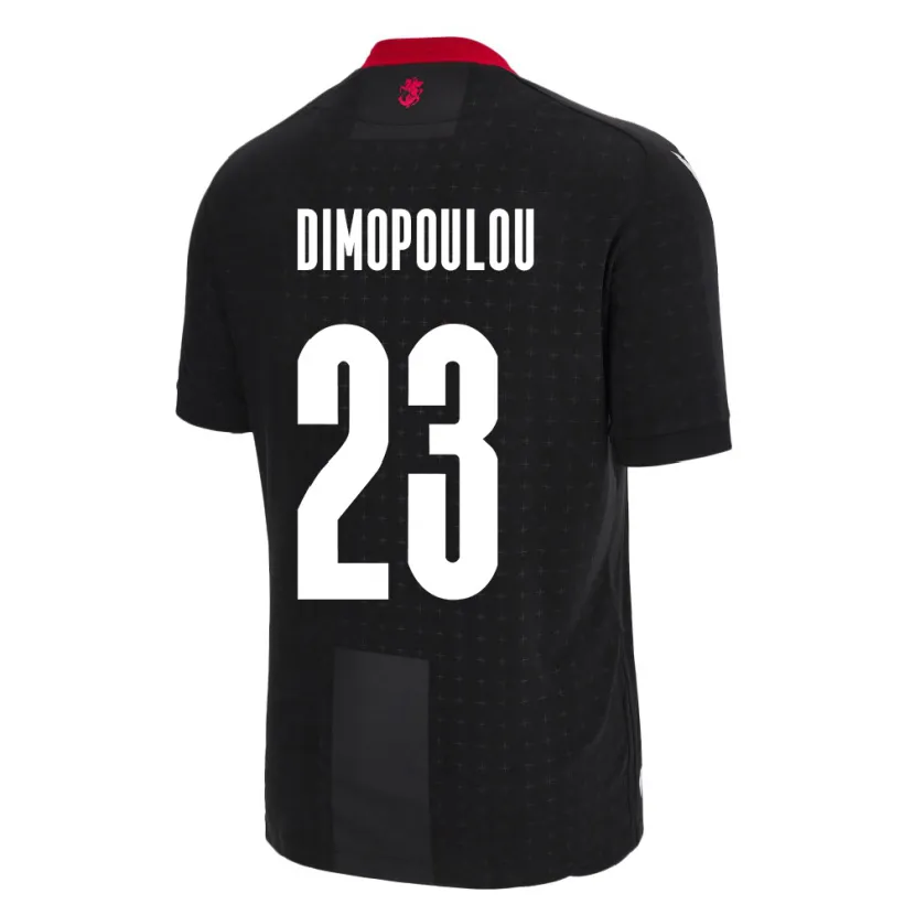Danxen Donna Maglia Georgia Salomi Dimopoulou #23 Nero Kit Gara Away 24-26 Maglietta