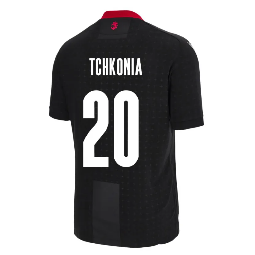 Danxen Donna Maglia Georgia Khatia Tchkonia #20 Nero Kit Gara Away 24-26 Maglietta
