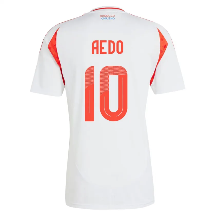 Danxen Donna Maglia Cile Yanara Aedo #10 Bianco Kit Gara Away 24-26 Maglietta