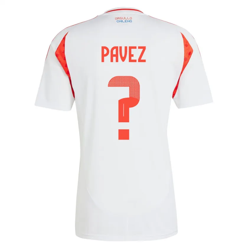 Danxen Donna Maglia Cile Camila Pavez #0 Bianco Kit Gara Away 24-26 Maglietta