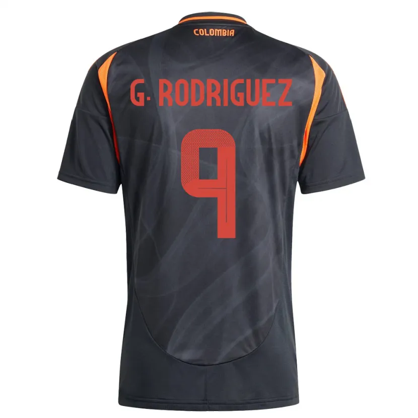 Danxen Donna Maglia Colombia Gabriela Rodríguez #9 Nero Kit Gara Away 24-26 Maglietta