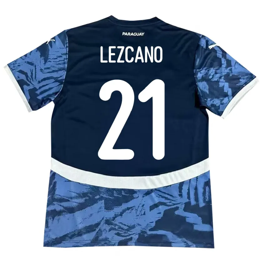 Danxen Donna Maglia Paraguay Rubén Lezcano #21 Blu Kit Gara Away 24-26 Maglietta