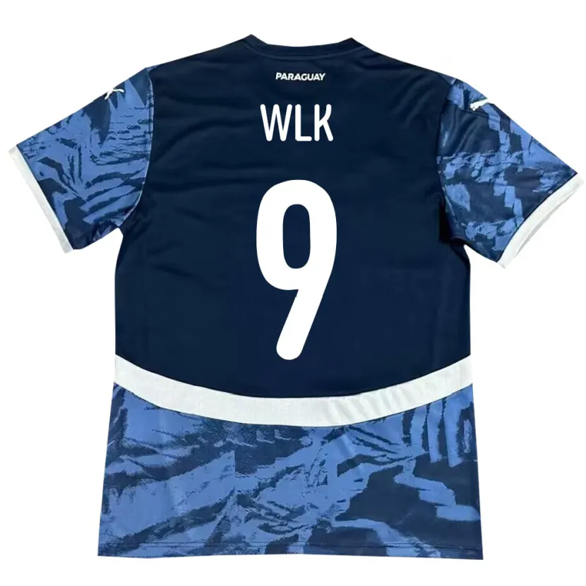 Danxen Donna Maglia Paraguay Allan Wlk #9 Blu Kit Gara Away 24-26 Maglietta