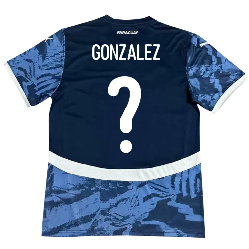 Danxen Donna Maglia Paraguay Antonio González #0 Blu Kit Gara Away 24-26 Maglietta