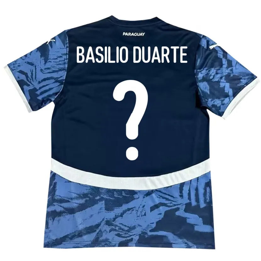 Danxen Donna Maglia Paraguay Basilio Duarte #0 Blu Kit Gara Away 24-26 Maglietta