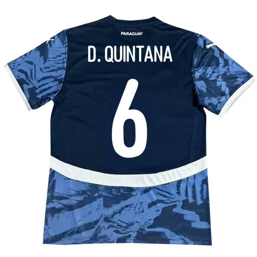 Danxen Donna Maglia Paraguay Dulce Quintana #6 Blu Kit Gara Away 24-26 Maglietta