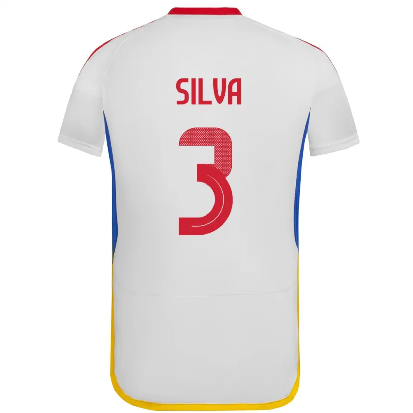 Danxen Donna Maglia Venezuela Santiago Silva #3 Bianco Kit Gara Away 24-26 Maglietta