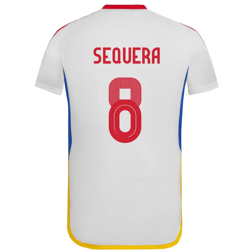 Danxen Donna Maglia Venezuela Giovanny Sequera #8 Bianco Kit Gara Away 24-26 Maglietta