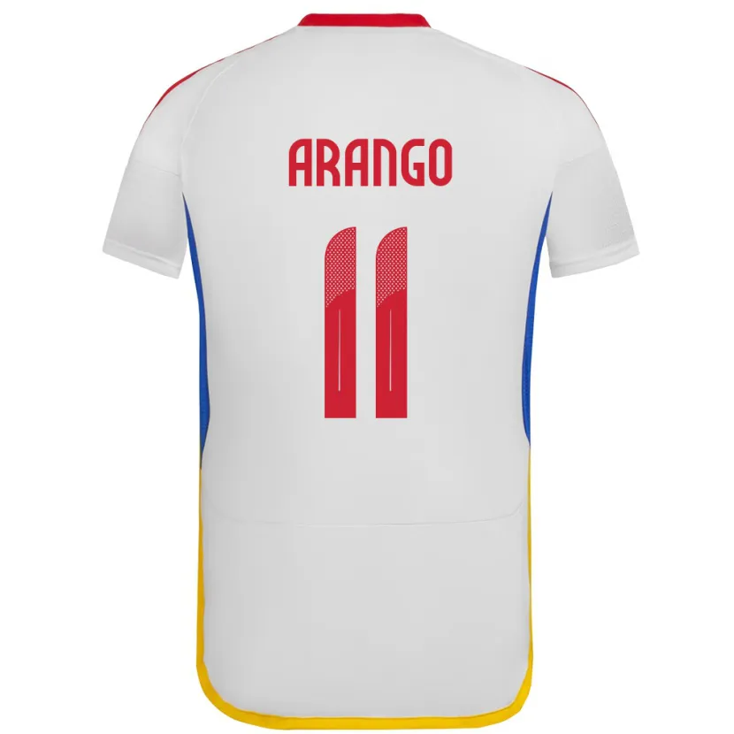Danxen Donna Maglia Venezuela Juan Arango #11 Bianco Kit Gara Away 24-26 Maglietta