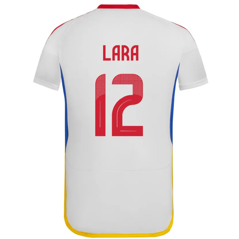 Danxen Donna Maglia Venezuela Jesús Lara #12 Bianco Kit Gara Away 24-26 Maglietta