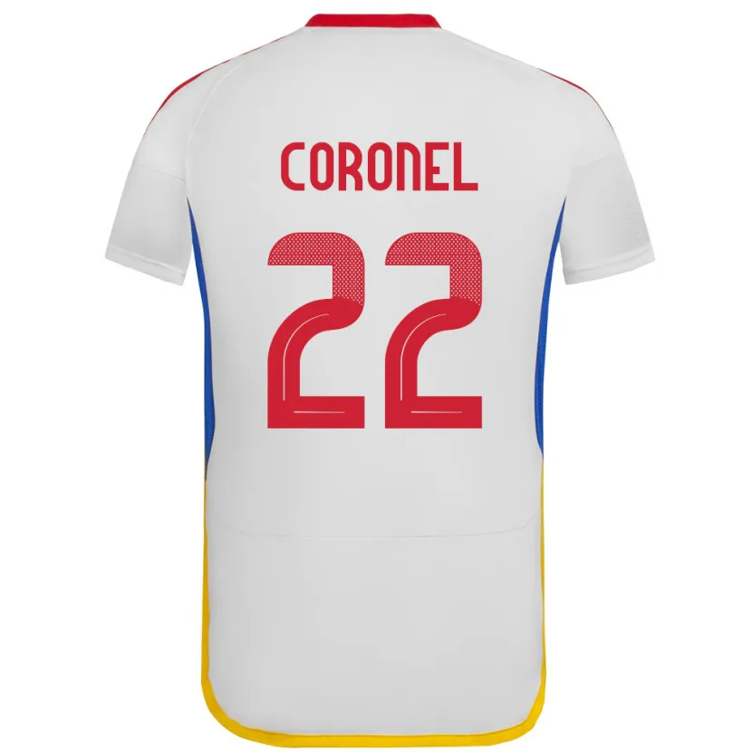 Danxen Donna Maglia Venezuela Nohelis Coronel #22 Bianco Kit Gara Away 24-26 Maglietta