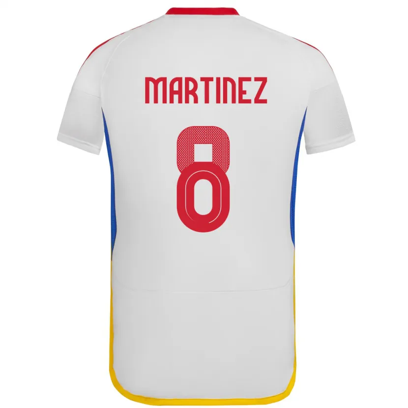 Danxen Donna Maglia Venezuela Bárbara Martínez #8 Bianco Kit Gara Away 24-26 Maglietta