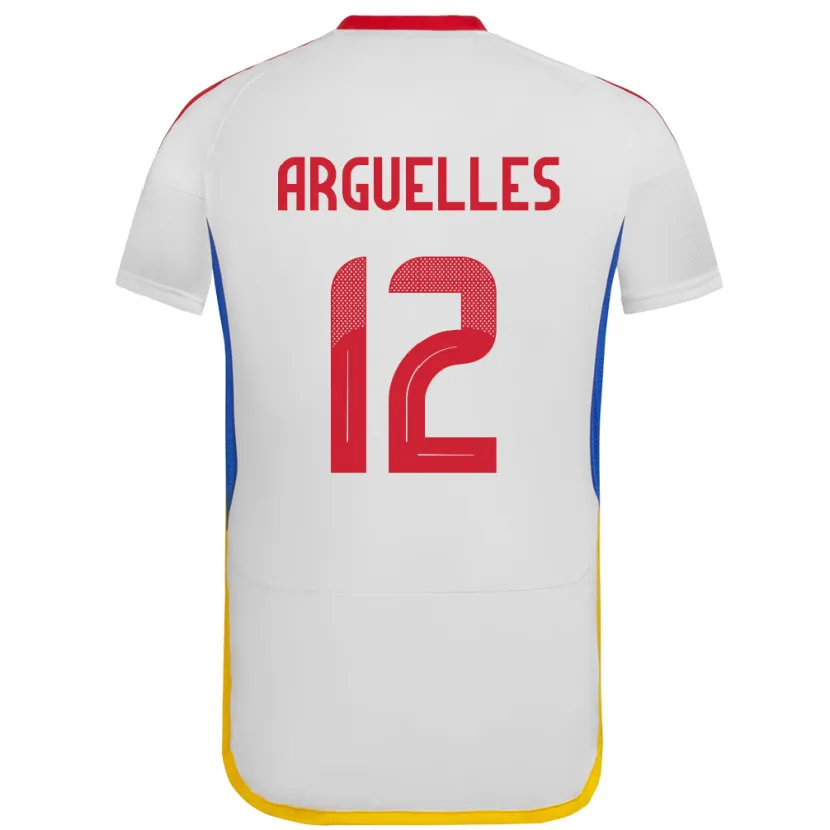 Danxen Donna Maglia Venezuela Wilmary Argüelles #12 Bianco Kit Gara Away 24-26 Maglietta