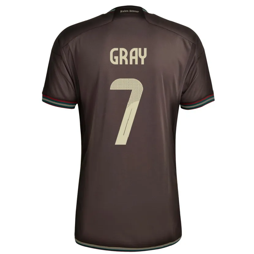 Danxen Donna Maglia Giamaica Demarai Gray #7 Marrone Notte Kit Gara Away 24-26 Maglietta