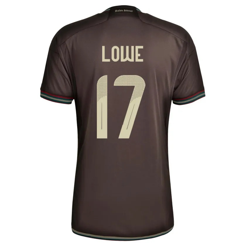 Danxen Donna Maglia Giamaica Damion Lowe #17 Marrone Notte Kit Gara Away 24-26 Maglietta