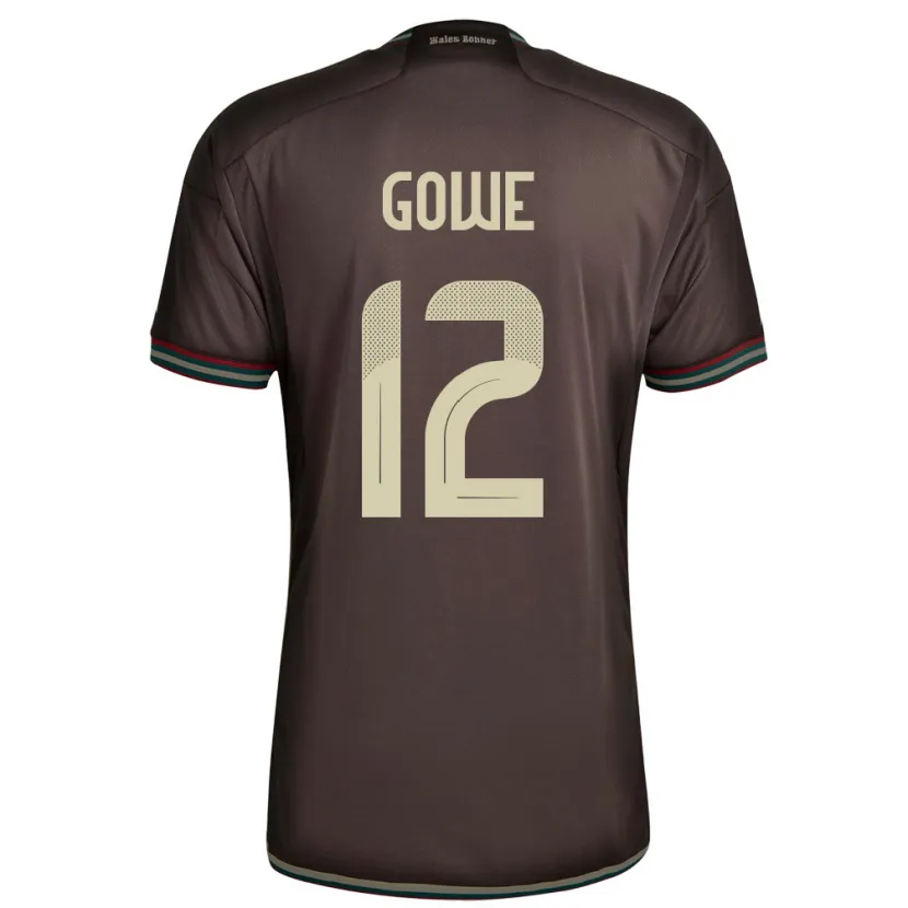 Danxen Donna Maglia Giamaica Tyrese Gowe #12 Marrone Notte Kit Gara Away 24-26 Maglietta