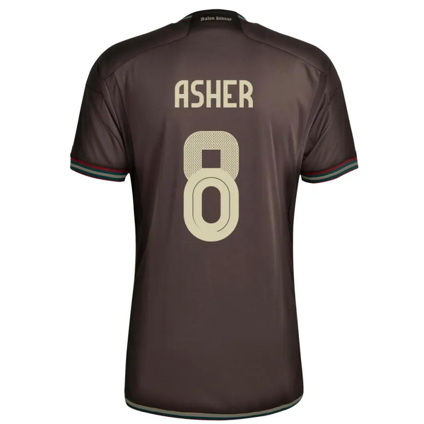 Danxen Donna Maglia Giamaica Chinyelu Asher #8 Marrone Notte Kit Gara Away 24-26 Maglietta